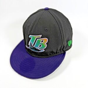 Tampa Bay Devil Rays New Era 9FIFTY Hat Retro Stingray Black Purple Snapback